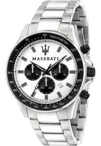 Maserati R8873640003 Pánské hodinky Chronograph Sfida stříbrná/bílá