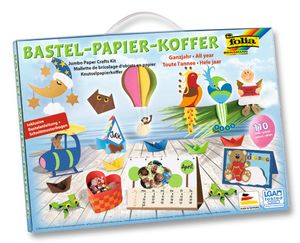 folia Bastelpapier Koffer "Ganzjahr" 110-teilig