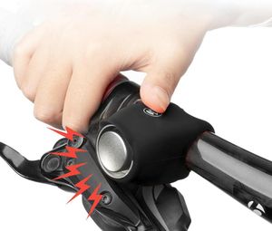 Cyklistický klaksón 120 dB Elektrický vodotesný 6 zvukových režimov pre mestské cestné horské deti，čierna