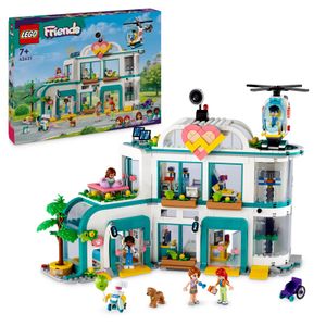 LEGO Friends Heartlake City Krankenhaus, Set mit Spielzeug-Hubschrauber und Figuren inkl. Autumn und Hund, Arzt-Spielzeug für Kinder, Geschenk für Mädchen und Jungen ab 7 Jahren 42621