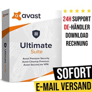 Avast Ultimate Suite 2022 | 5 Geräte | 2 Jahre | Sofortdownload