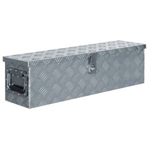 vidaXL Hliníková krabice 80,5×22×22 cm stříbrnán