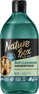 NATURE BOX For Men 3in1 Reinigendes Haar-, Körper-, Gesichts-Shampoo mit Avocadoöl Walnuss 385ml