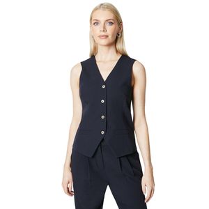 Principles - Weste Button-Down-Kragen für Damen DH7148 (38 DE) (Marineblau)