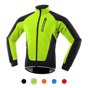 Herren Fahrradjacke Wasserdicht Winddicht Thermal Fleece Bike Jersey MTB Fahrradfahren Laufen Herbst Winter Jackenmantel (XL)