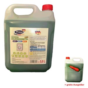 PRIMA Colorwaschmittel Flüssigwaschmittel 5,0 L + gratis Ausgießer
