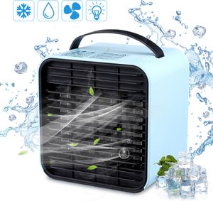 Klimatyzator USB MECO Janolia, przenośny mini wentylator ujemno-jonowy 3 w 1, ładowanie USB, 3 prędkości, z lampką nocną LED, odpowiedni do domu, biura, na zewnątrz