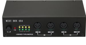UM4X4 USB-MIDI rozhranie 4 vstupy / 4 výstupy 64 MIDI kanálov 4i/4o + Merge 2i4o MIDI-Box 4X4