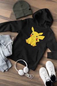 Detská mikina Cute Pikachu Evolie Pokemon Trainer Boy Detské tričko Komiksové Anime Manga Hoody