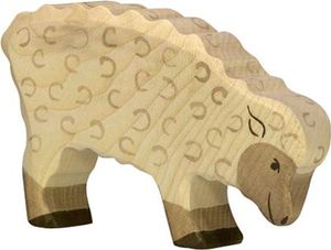 Holztiger 80072 Schaf, fressend, hellbraun