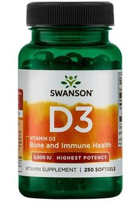 Vitamin D3 5000IE 250 Weichkapseln Swanson Health Products