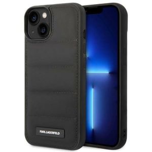 Karl Lagerfeld pouzdro Quilted Puffy Metal Logo iPhone 14 Plus Black
