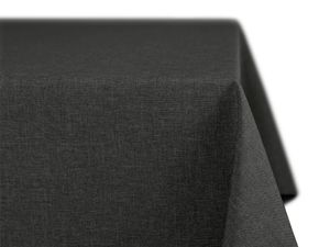 BEAUTEX Leinenoptik Tischdecke (Eckig  300x130 cm Dunkelgrau) fleckenabweisende und bügelfreie Tischwäsche mit Lotuseffekt