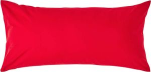 HOMESCAPES Kopfkissenbezug Fadendichte 200 Rot, 40 x 80 cm