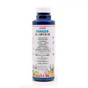 play malmit® Fingerfarben Fingermalfarben Fensterfarben Malfarben Kinderfarben Blau 500ml