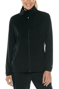 Coolibar - UV Sport Jacke für Damen - Sprinter - Einfarbig - Schwarz, XL
