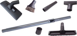 Staubsaugerrohr, Polsterdüse, Saugpinsel, Fugendüse & Hartbodendüse im Set kompatibel für Miele S8340 Ecoline Solution - S 8340