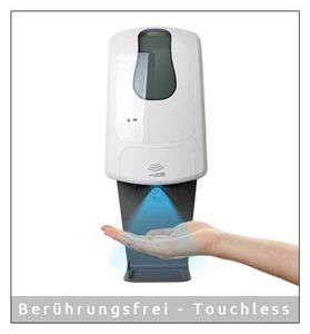 MyMaxxi -  Desinfektionsmittelspender 1000ml Q inkl. 12 x 1L Desinfektionsmittel Sensor automatisch Wandmontage  touchless disinfection  Händedesinfektion Spender Desinfektion Hand Hygienespender
