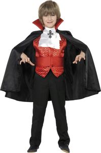 Smiffys Kinder Jungen Dracula Kostüm Gr. L Karnevalkostüm Halloween Schwarz/Rot