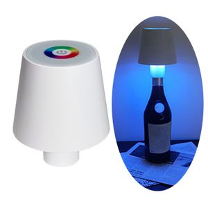 Aufladbar LED Tischlampe,RGB Touch Control Flaschenlampe mit stufenloser Helligkeit,Dekorationslicht für Restaurant,Bar,Clubs(weiß)