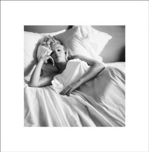 Kunstdruck Marilyn Monroe Bed 40x40cm
