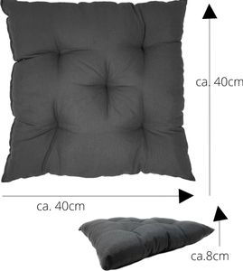 JEMIDI Stuhlkissen Stuhl Sitzkissen 40cm x 40cm x 8cm stark gepolstert für Indoor und Outdoor 1 Stück Aqua