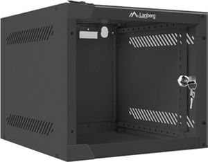 Lanberg Rack Wandschrank 25,40cm (10") 4U/280X310 Glastür schwarz (WF10-2304-10B)