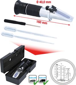KS TOOLS Tester zamarzania/kwasu akumulatorowego (refraktometr) Artykuł: 550.1285