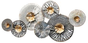 Kobolo Wandbild Wanddeko Metallbild 3D-Bild - ROOTS - anthrazit silber gold - ca 105x50 cm - Wandkunst Wall Picture Deco Deko Wohnzimmer Einrichtung