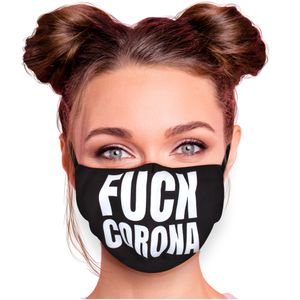 Alltagsmaske Stoffmaske Motiv Mund- Nasenschutz einstellbare Ohrbügel Waschbar Herren Damen verschiedene Designs, Modell wählen:Fuck