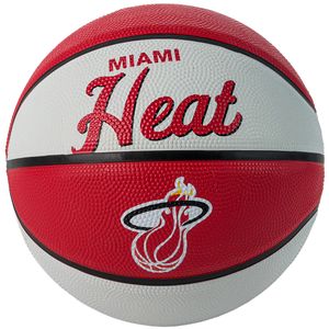 Wilson Team Retro Miami Heat Mini Ball WTB3200XBMIA, Basketballbälle, Unisex, Rot, Größe: 3