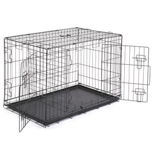 Faltbare Hundekäfig Hundetransportbox, geeignet für Katzen/Hunde/Geflügel, 91x57x63 cm