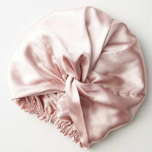 INF Doppellagige Schlafmütze aus 100 % Maulbeerseide Rosa
