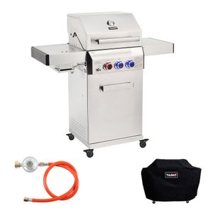 TAINO PLATINUM 2+1 Brenner Gasgrill Abdeckung Set Gasregler BBQ Zubehör Cover