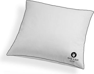 Schäfer Daunen- Federkissen Rock `n Roll Pillow (mittelfest) | 70% Federn, 30% Daunen mit hochwertiger Stickerei 80x80 cm