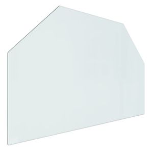 vidaXL Kaminofen Glasplatte Sechseck 80x50 cm