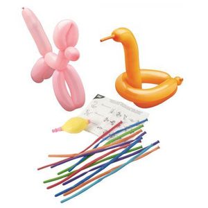 Papstar Modellierballons 115 cm farbig sortiert mit Pumpe und Aufbauanleitung, 180 Stück