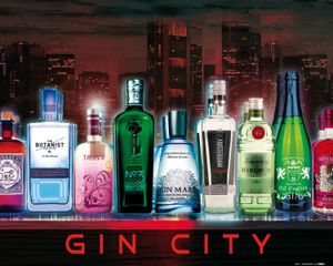Bars Poster Kunstdruck - Gin City (40 x 50 cm)