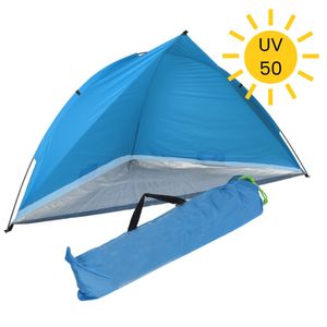 Strandmuschel / Strandzelt mit UV 50 Schutz und Transporttasche Zelt Babyzelt Camping Reisezelt Sonnenschutz Blau