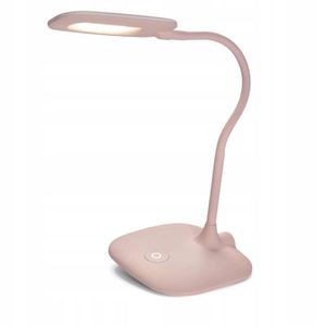 EMOS dimmbare LED Tischlampe STELLA 6,5W, Helligkeit max. 400lm, Lichtfarbe 4000K, flexibler Arm, 1,7m Netzkabel, rosa, Z7602P