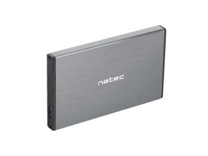 NATEC Festplattengehäuse RHINO GO (USB 3.0, 2,5", GRAU)