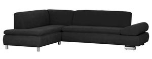 Max Winzer Palm Bay Ecksofa links mit Sofa 2,5-Sitzer rechts - Farbe: schwarz - Maße: 190 cm x 235 cm x 76 cm; 2912-264-2051740-MET