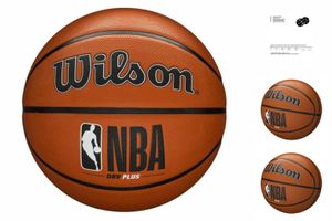 Wilson NBA DRV Plus, Schwarz, Braun, Weiß, Innen & Außen, Muster, Unisex, 1 Stück(e)