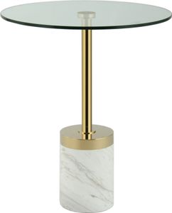 Beistelltisch Venezia 100 Gold / Weiß