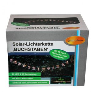 Solar-Lichterkette mit 55 Buchstaben