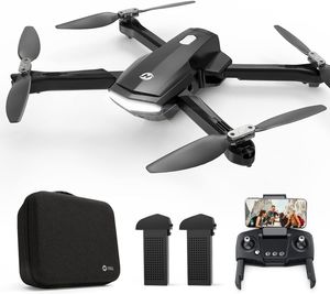 Holy Stone HS260 Faltbare Drohne mit WiFi Kamera 1080P HD, RC Quadrocopter mit 2 Akkus lange Flugzeit, App gesteuert Live Video, Tap-Fly Kopflose Modus Fotodrone inkl. Tasche für Kinder Anfänger Spiel