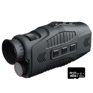 1080P tragbares Monokular-Infrarot-Nachtsichtgeraet Tag-Nacht-Nutzung von Fotovideos mit 5-fachem Digitalzoom 300 m Sichtweite bei voller Dunkelheit fuer die Jagd im Freien
