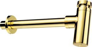 Syfon Umywalkowy Okrągły Złoty NHC_Z31K - Gwint 1 1/4", Czyszczony od Dołu, Gumowe Uszczelki