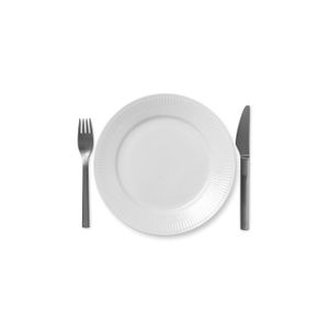 White Fluted plate 22cm