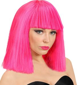 Perücke in neon pink Showgirl in Box - neonpinke Damenperücke